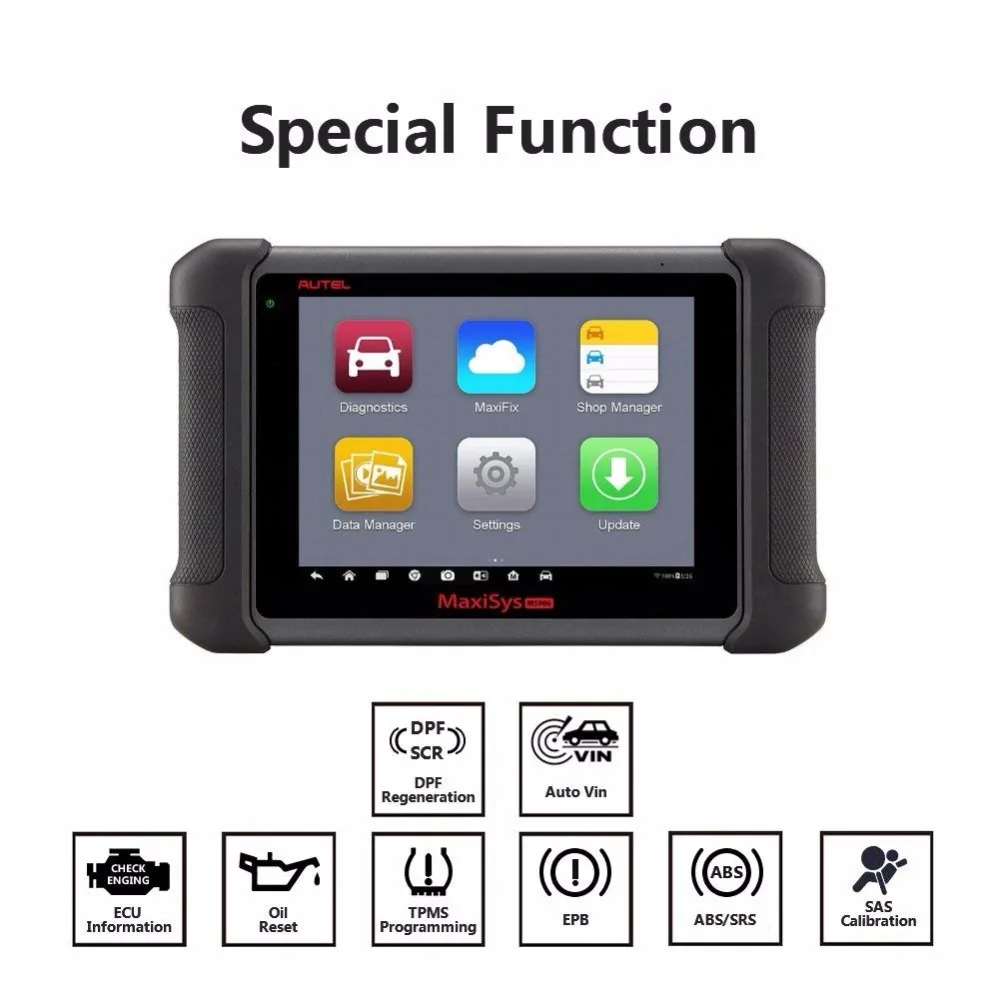 AUTEL MaxiSys MS906 Diagnostic Tool Code Reader ECU Coding ABS Bleeding Brake Key Fob Programming OBD2 Scanner as AL319 for Gift