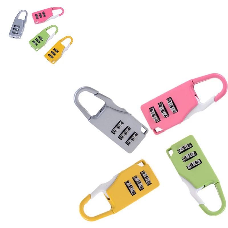 

Zinc Alloy Security 3 Combination Travel Suitcase Luggage Code Lock Padlock Random Color 1PCS Hot Selling