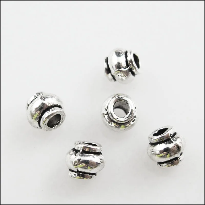 

New 60Pcs Tibetan Silver Tone Tiny Pumpkin Spacer Beads Charms 4mm