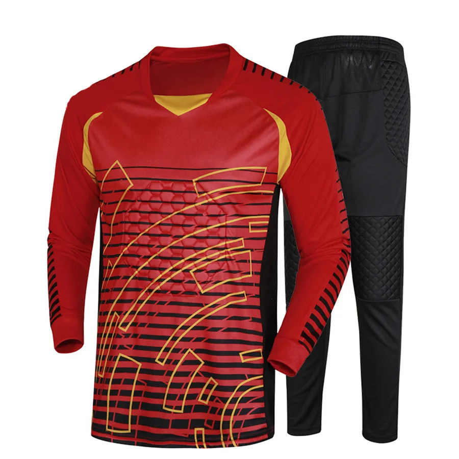 

Men Long Sleeve goalkeeper uniforms Football Jerseys Survetement Football Soccer Jerseys 2016 2017 Training Exercise Sweaters
