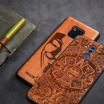 

BOOGIC Original Wood Phone Case For Huawei Mate 20 lite Mate20 pro Wood +TPU Cover For Mate 20 X Ultra-Thin Wooden Coque