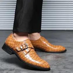 Новый крокодиловый узор кожа мужские итальянские свадебные туфли новый стиль модельные туфли мужские деловые модные официальные туфли