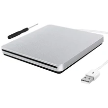 Super Slim External Slot in DVD RW Enclosure USB 2.0 Case 9.5mm SATA Optical Drive For laptop Macbook without Driver