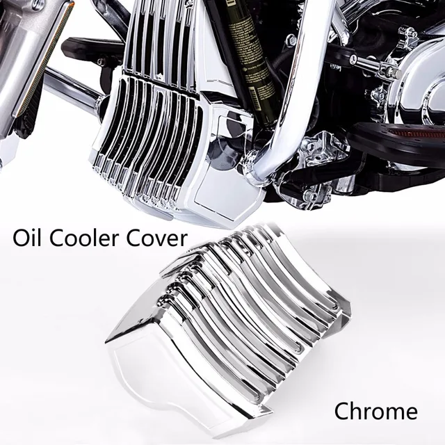 1X Chrome Precision Oil Cooler Cover For Harley Touring Street Glide M8