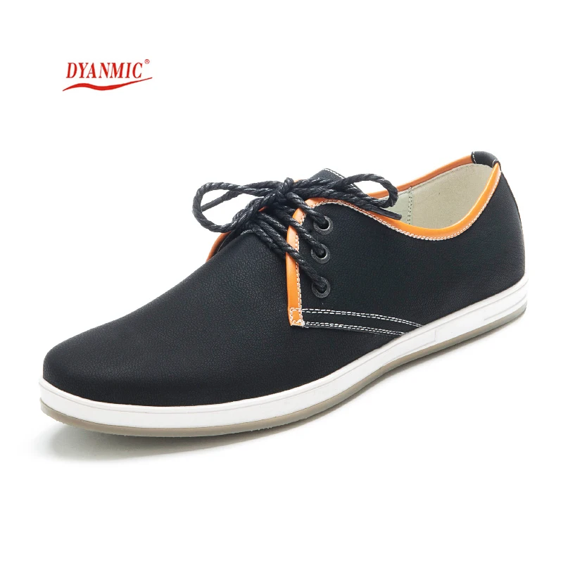 Men Casual Shoes Italian Style Men Round Toe Black Sport Shoes With