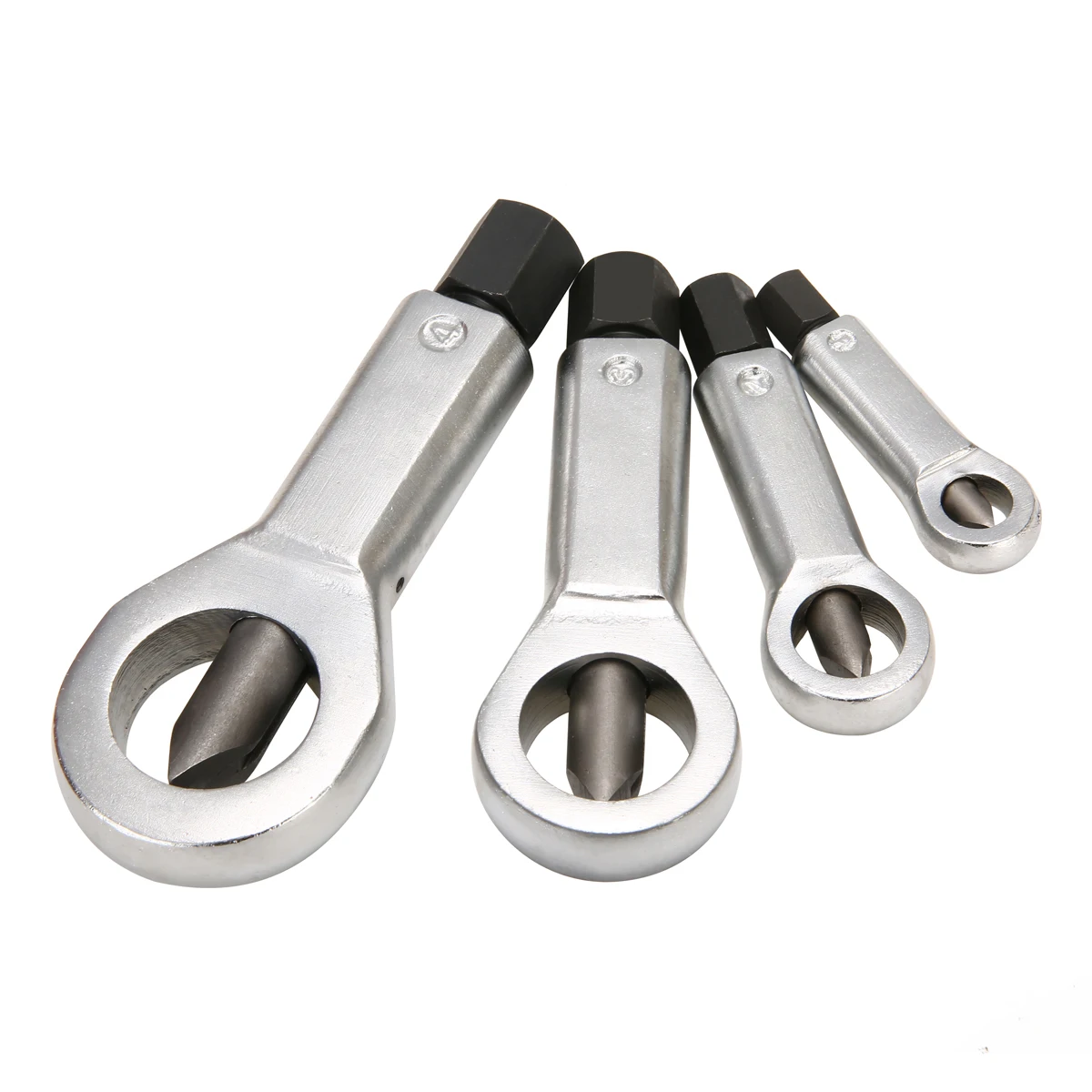4pcs 9-27mm Nut Splitter Cracker Remover Extractor Cutter Set Repair Tools Kit Remover Extractor Tools