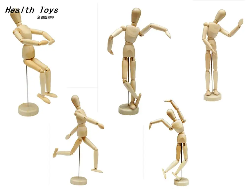 

NEW Artist Movable Limbs Male Wooden Toy Figure Model Mannequin bjd Art Sketch Draw Action Toy Figures 4.5 INCH