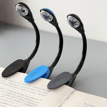 New Portable Led Book Light Mini Clip-On Flexible Bright Lamp Lights Reading Lamps Travel Bedroom Reader Christmas Gifts