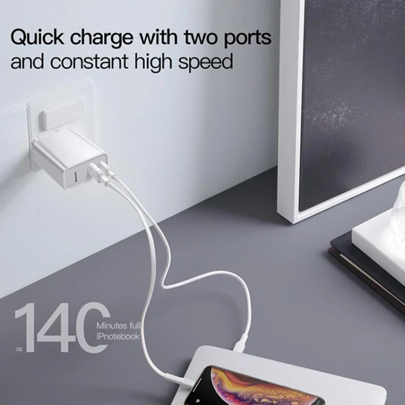 Baseus Quick Charge 4,0 3,0 USB зарядное устройство портативное 5A для huawei 30 Вт QC 4,0 3,0 быстрое зарядное устройство PD 3,0 быстрое зарядное устройство для iPhone