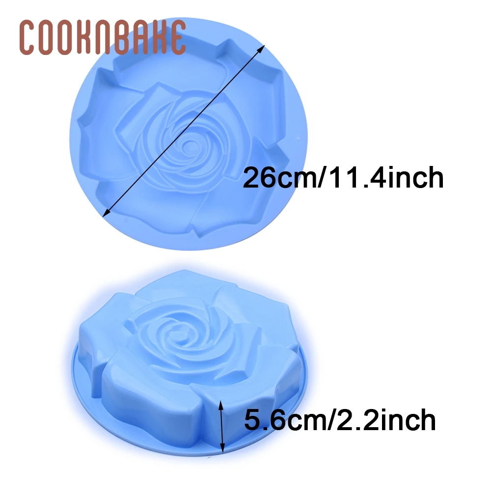 COOKNBAKE Роза силиконовая форма для торта формы для большой торт выпечки 3D цветок для хлеба и выпечки испечь форму большой металлический сосуд для пиццы DIY на день рождения и свадьбу