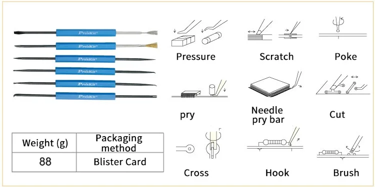 ProsKit паяльная помощь инструменты помощь паяльник Пинцет вспомогательные инструменты паяльник паяльная Работа Набор DP-3616