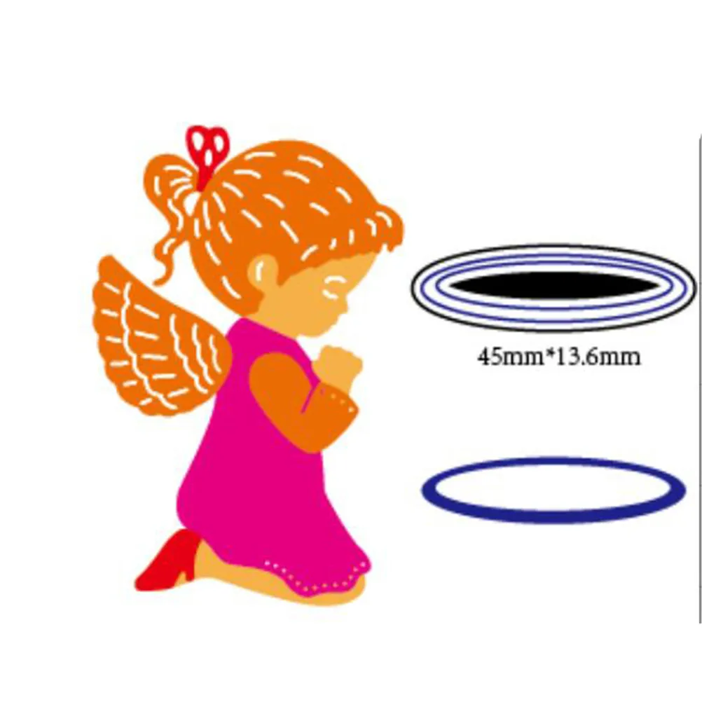 Angel Girl /Boy Metal Cutting Dies For Scrapbooking Stencils DIY Album Cards Decoration Embossing Folder Die Cuts Template New