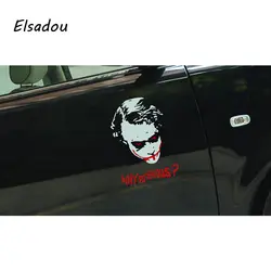 Elsadou Прохладный холодный кровавая Джокер автомобильные Стикеры почему так серьезно? Бэтмен мотоцикл Стикеры окна Стикеры