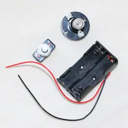 AA Батарея держатель, кнопочный переключатель, черный Пластик E10 держатель лампы и 4,5 V 2,5 W E10 лампа для физических экспериментов