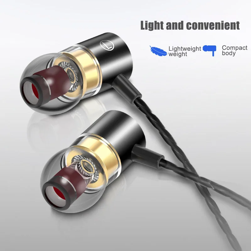 Hot Sale Metal Ear-in Earphones Line Control with Mic TPE Portable Universal Earphone