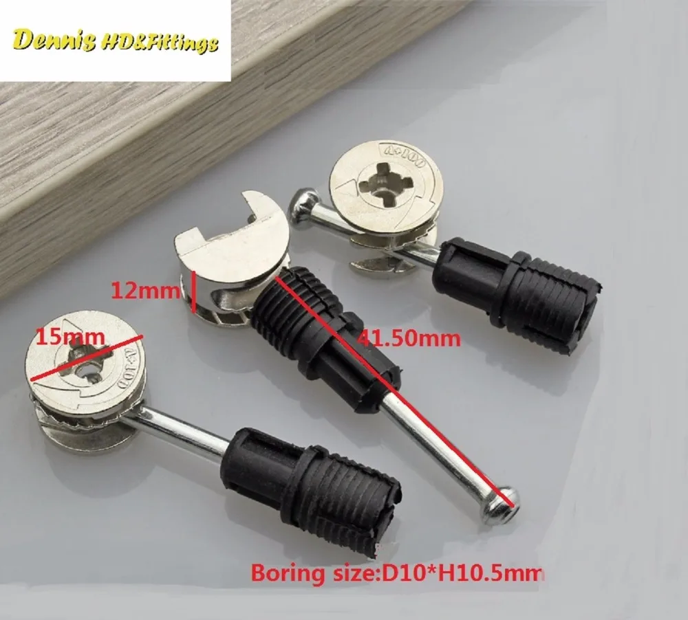 100sets/lot Premintehdw Cam Connector Knock Down K/D 2 in 1 Connectors