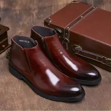 Мужские мотоциклетные ботинки; мужские Ботильоны из натуральной кожи; осенние военные ботинки с острым носком; Свадебная обувь; ковбойские рабочие ботинки Martin