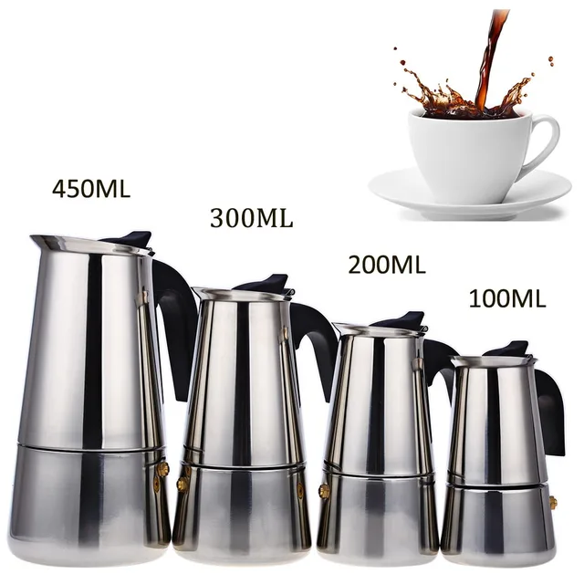 Stainless Steel Moka Coffee Maker Mocha Espresso Latte Stovetop Filter Pot Percolator Tools Cafetiere Stainless Steel Moka Coffee Maker Mocha Espresso Latte Stovetop Filter Pot Percolator Tools Cafetiere