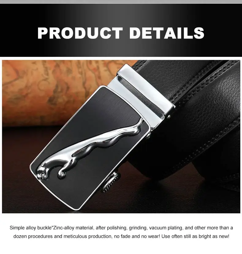 DOULILU Belts For Men Genuine Leather Cowskin Black Belt Automatic Buckle High Quality Business Male Men's Belts1 (4)