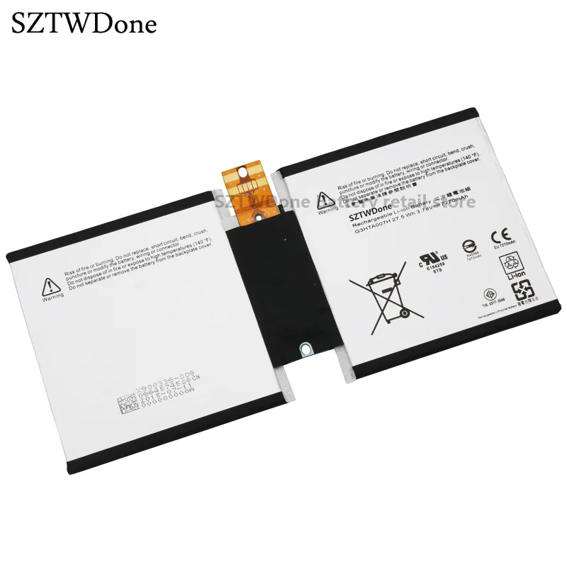 SZTWDone G3HTA007H планшет аккумуляторной батареи для microsoft поверхности 3 1645 G3HTA004H G3HTA003H 3,78 V 27.5WH 7270 мА-ч