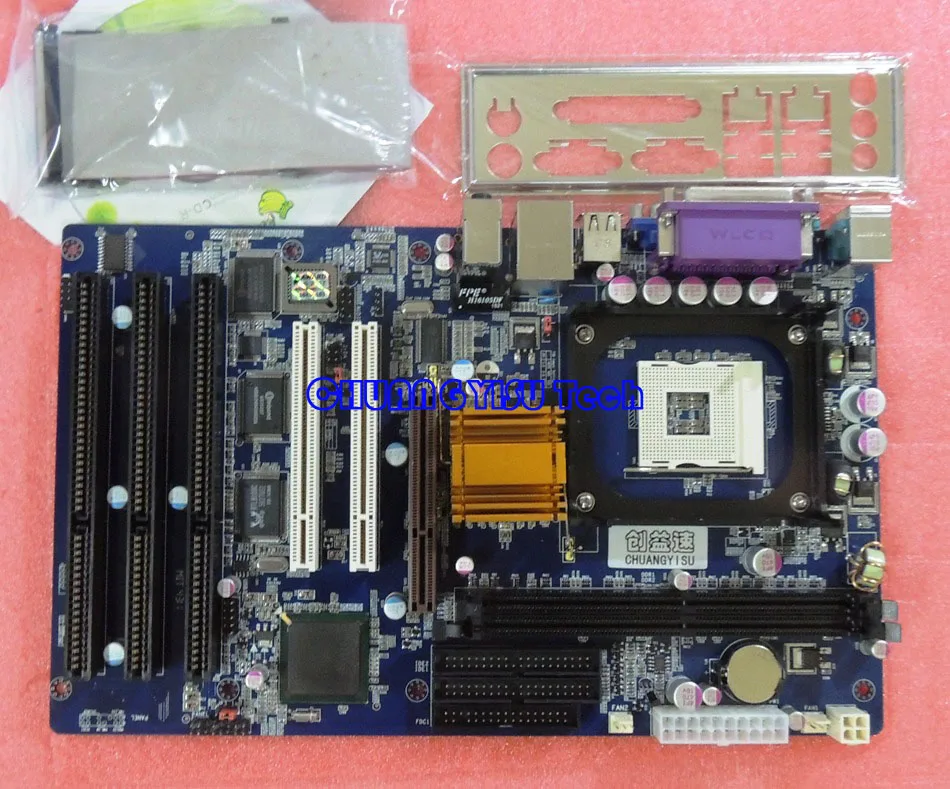 CHUANGYISU для CYSMBD-845GL3, 845GV, материнская плата с 3 ISA 2PCI слотами, 2 COM, 2 IDE, разъем 478, VGA, один год гарантии