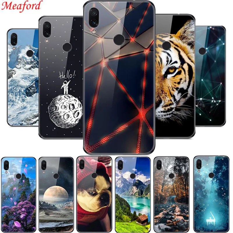 

6.3'' Case For Xiaomi Redmi Note 7 Case Redmi Note 7 Funda Glass Back Cover For Xiaomi Redmi Note 7 Pro Case Note7 TPU Frame