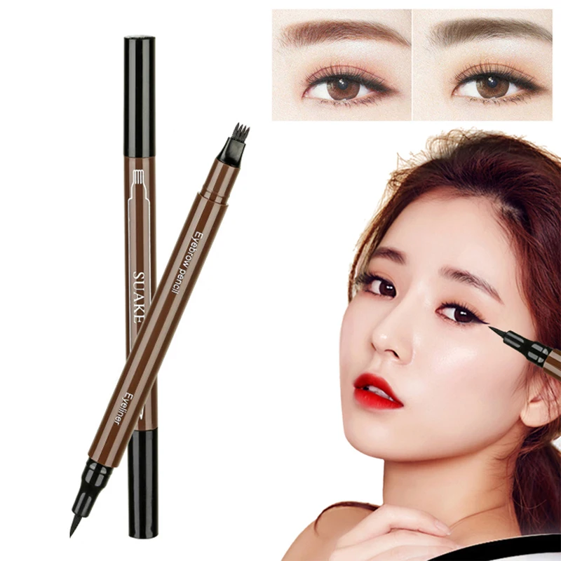 

Elecool3color Water Eyebrow Pencil Waterproof Durable Brown Natural Eyebrow Pencil Four Fork Easy To Wear Eyebrow Pencil TSLM2