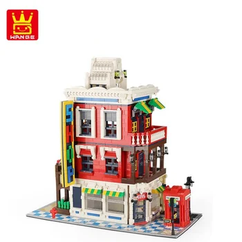 

Wange 6311 Creator series the corner store Model Building Blocks set Classic MOC Architecture house Toys for children