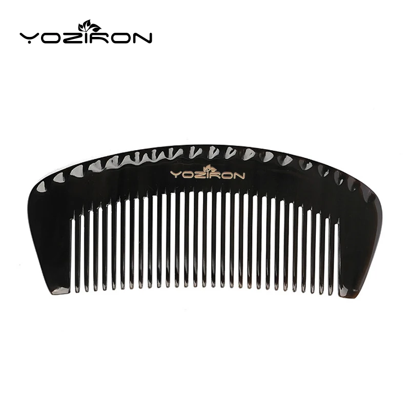 YOZIRON Brand Natural OX Horn Hair Care Combs Waterlines Carving Dolphin Shape Women Hair Combs