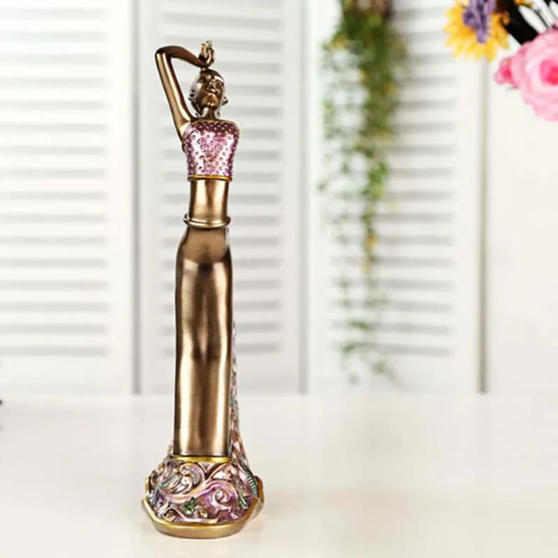 Resin Crafts Dancing Girl Wedding Decoration Figurines Miniatures Ornament Vintage Home Decor Accessories Valentines Day Gifts (3)