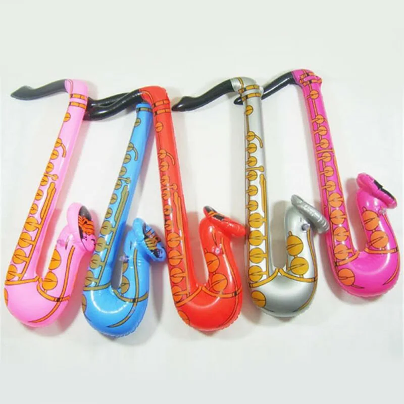 

16 Pieces Large Inflatable Blow Up Guitars Microphone Musical Rock Prop Durable