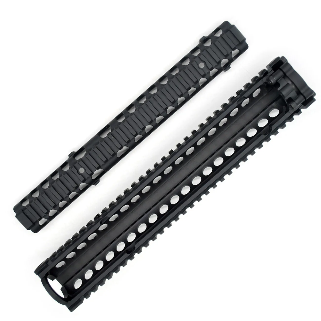 Aplus 12,7 дюйма Длина алюминиевый черный Quad Rail Handguard Сплит две части MK18 рука Guard поплавковая система крепления