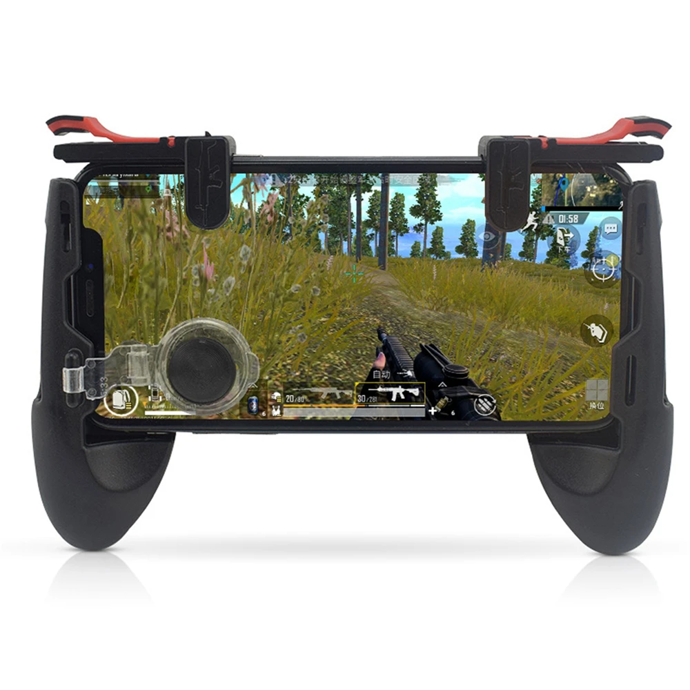 Goedkoop Gameing Trigger Voor PUBG Gamepad L1R1 Shooter Joystick Voor IPhone Android Telefoon Mobiele Game Trigger Doel Knop Voor Messen out