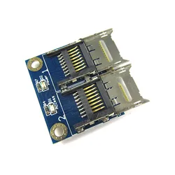 Mini adaptador de tarjeta PCIE PCI-e mpci-e a Dual TF SDHC SDXC adaptador de lector PCI-E a tarjeta TF compatible con Windows 7 / Vista / XP Mac OS