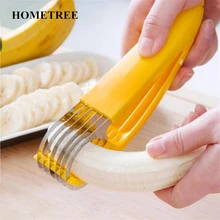 HOMETREE NEW Stainless Steel Banana Slicer Fruit Cutter Cucumber Chopper Salad blade Ham sausage Slicer Home Kitchen Tools H187