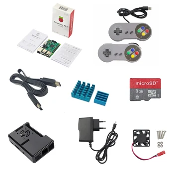 

Raspberry Pi 3 Model B+ABS Case+Power Adapter+HDMI Cable+Cooling Fan+8G Class 10 SD Card+Aluminum Heat Sink+Gamepad for RPI 3