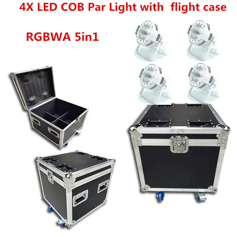 4X200 Вт led par COB f светильник чехол dmx кабель RGBWA UV 4в1/RGB 3в1/теплый белый холодный белый Светодиодный точечный светильник световая установка диджея dmx контроллер - Цвет: RGBWA 5in1