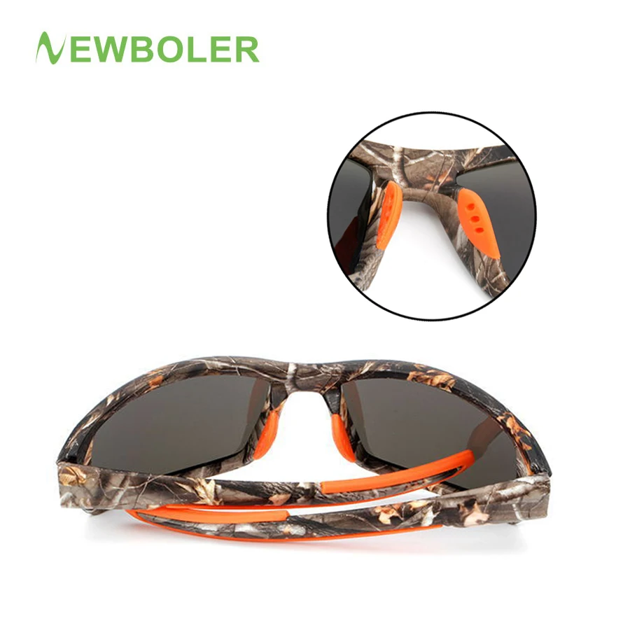 NEWBOLER Camo Sunglasses Polarized Men Fishing Spectacles Driving Cycling Sport Glasses oculos de sol Fishing Equipment Eyewear