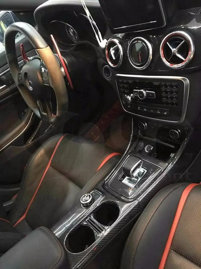 2014-2016 Mercedes Benz ACLAGLK Class A45 CLA45 GLA45 W176 W117 X156 LHD AC Control Panel Surround Trim DCF (11)