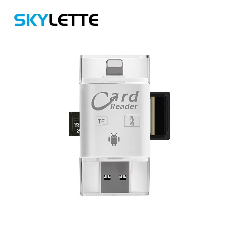 3 In 1 SD TF Card Reader iOS Micro USB 2 0 Android Multi system Compatible 1