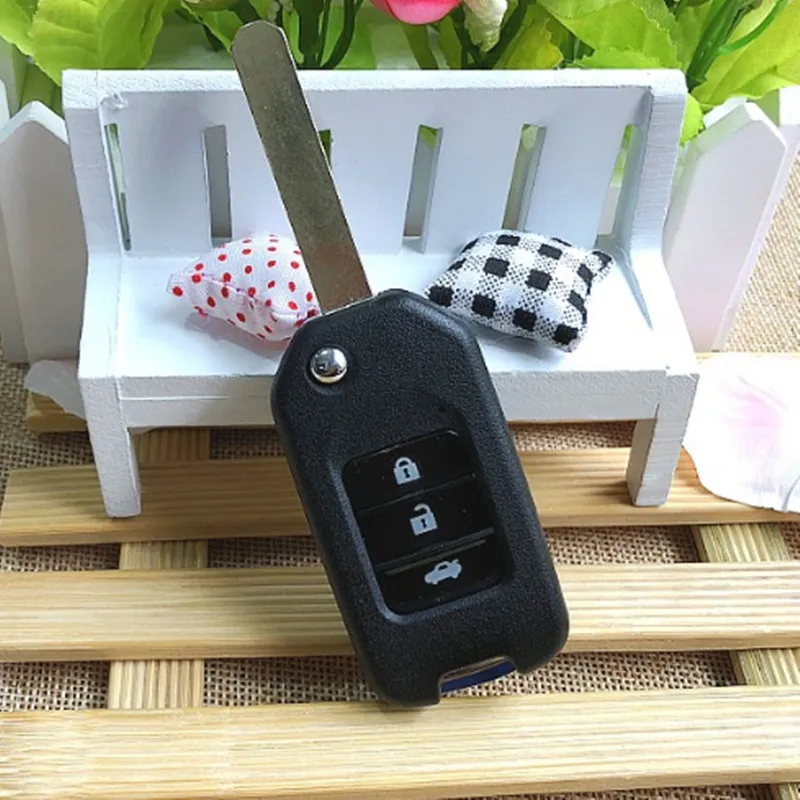 

DAKATU FOLDING FLIP REMOTE SHELL FOB CASE 3 BUTTONS FIX FOR 2014 HONDA CRIDER JADE CIVIC ACCORD CITY ODYSSEY KEY BLANKS