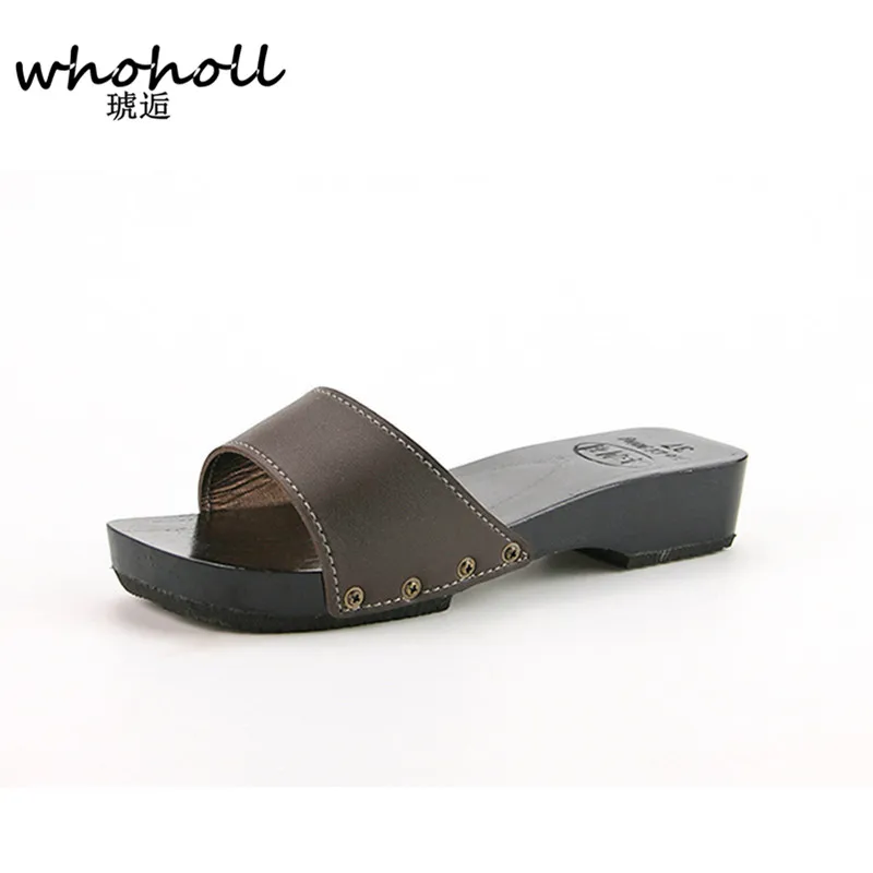 

2016 Summer men women Sandals Japanese Clogs Geta Wooden Slippers Cosplay Women Bench Geta Flat Heel WMGE-875