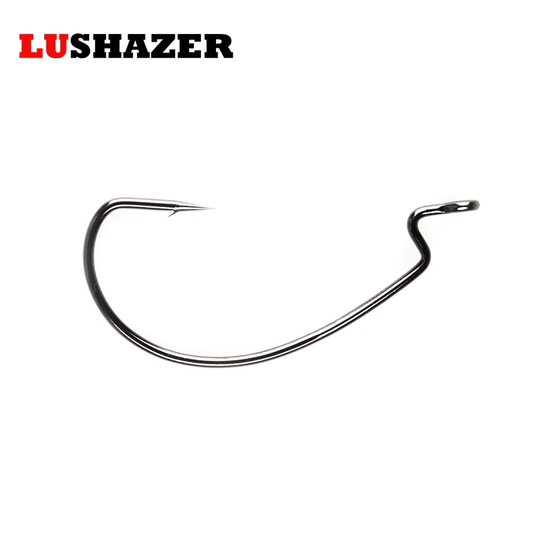 

20pcs/lot LUSHAZER Fishing offset hook 1#-5/0# carp snap fishing owner hamecon carbone hook accessories fishhooks japan
