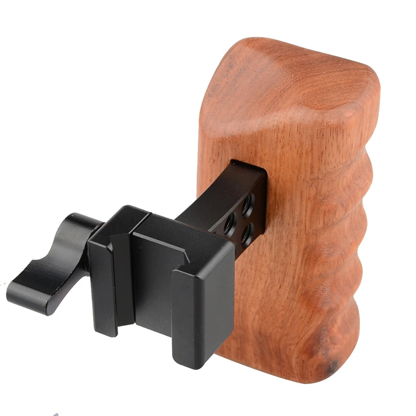 CAMVATE Camera Handle Stabilizer (Left Hand) DSLR Cage Wooden Handle Fotografia Accessoreis Fr DV Video Cage Rig C1537 (4)