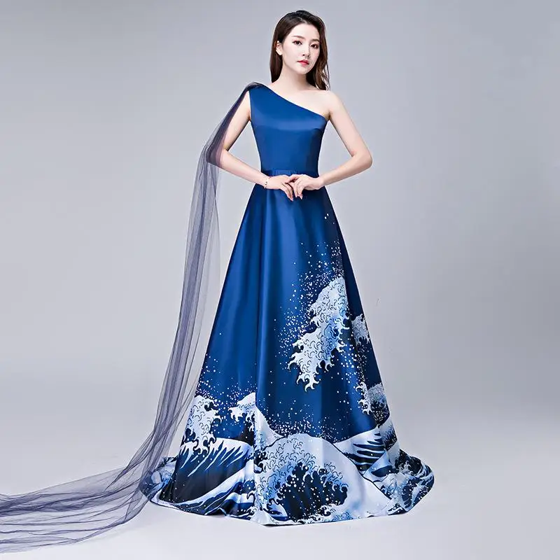 Новые Вечерние платья Cheongsam, Восточное женское платье макси ...