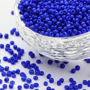 450 г 6/0 8/0 12/0 непрозрачные цвета круглые стеклянные микро-бусины для изготовления ювелирных изделий своими руками 2 мм 3 мм 4 мм - Цвет: Blue