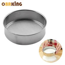 OBRKING Нержавеющая сталь 15 см муки 60 сетки Пособия по кулинарии для выпечки инструменты сито Экран ручной круглый пшеничной муки фильтр