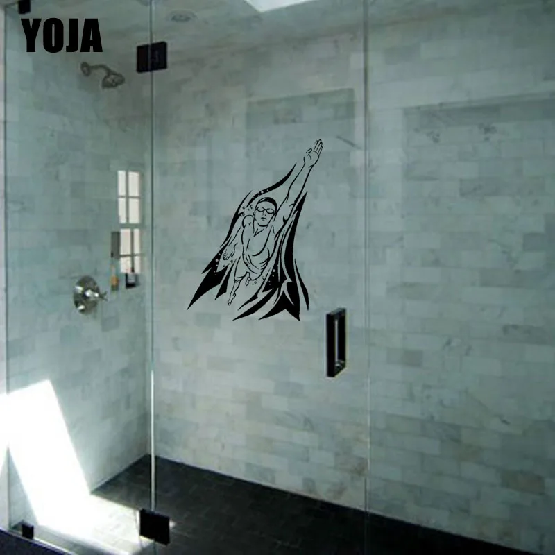 YOJA 27x20 1 см для ванной и душа Плавательный наклейки украшения дома настенные G2-0381 |
