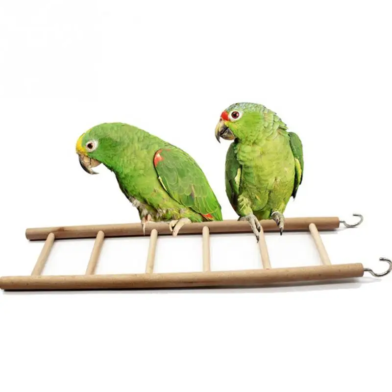

Bird Toys Wooden Ladders Rocking Scratcher Perch Climbing 3/4/5/6/7/8 Stairs Hamsters Bird Cage Parrot Pet Toys Supplies