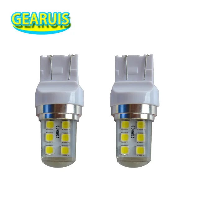 10 шт. T25 3157 T20 7443 стробоскоп вспышка мигание 12 SMD 2835 Светодиодный Силиконовые задние огни тормоза габаритный фонарь лампы 12 V белого, красного и синего цветов